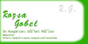 rozsa gobel business card